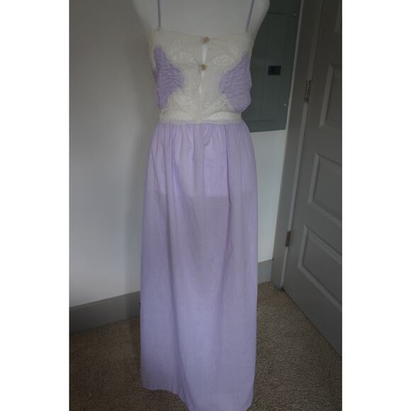 Lily of France Nightgown Medium Lace Purple Vintage - Picture 4 of 7